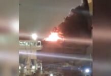 В России на верфи загорелся военный корабль: есть пострадавшие
