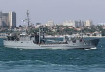 В Украине отремонтировали корабль-разведчик. Он уже в месте базирования