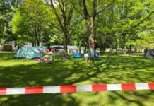 У центрі Гамбурга палестинські активісти розбили наметовий табір