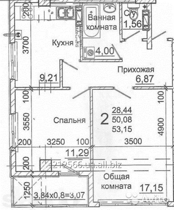 Продается двухкомнатная квартира в новом доме по адресу: г. Севастополь, ул. Молодых строителей.