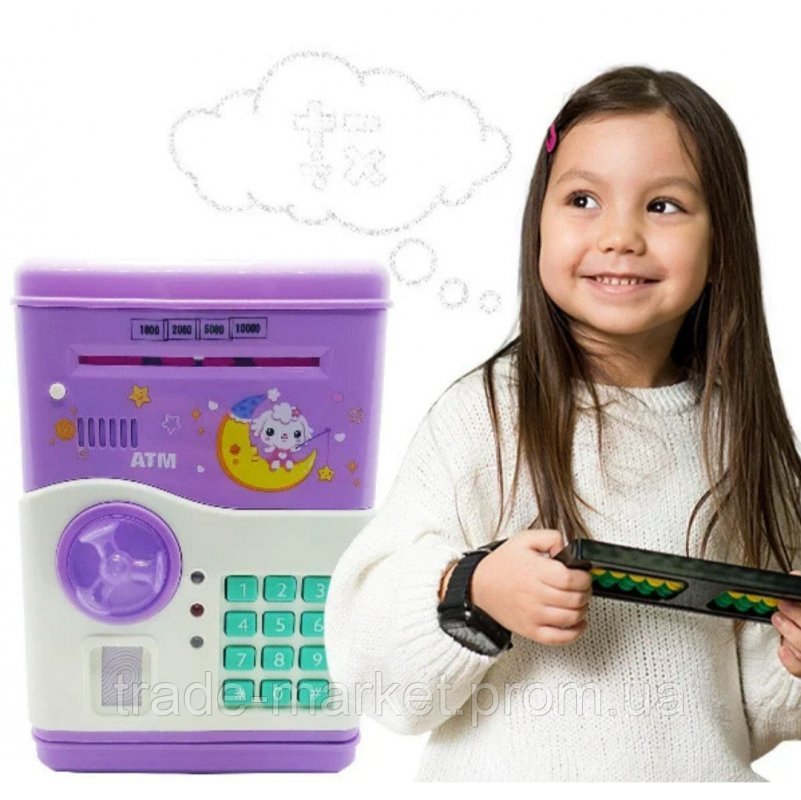 Детская копилка Сейф Intelligent Savings Tank с отпечатком пальца