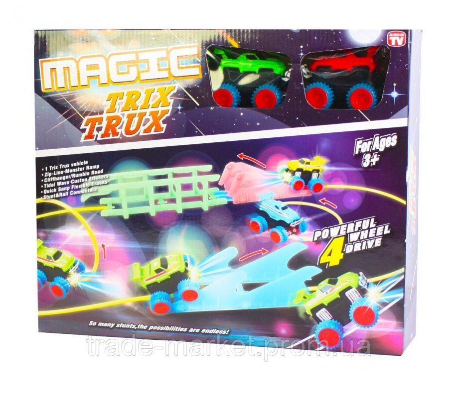 Монстер-Траки (Trix Trux) XL-111 + 2 машинки со светящимися фарами