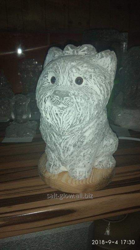 Соляной светильник "Собачка"