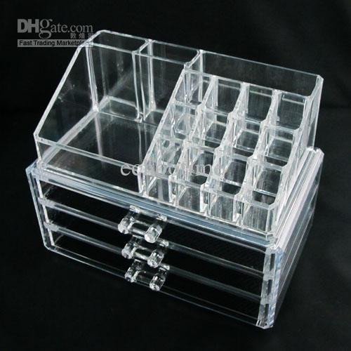 Косметическая Организатор Makeup Cosmetics Organizer Drawers Grids Display Storage Clear Acrylic ZF