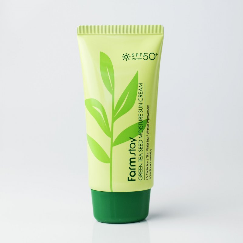 Солнцезащитный увлажняющий крем с экстрактом зеленого чаяi FarmStay Green Tea Seed Moisture Sun Crea