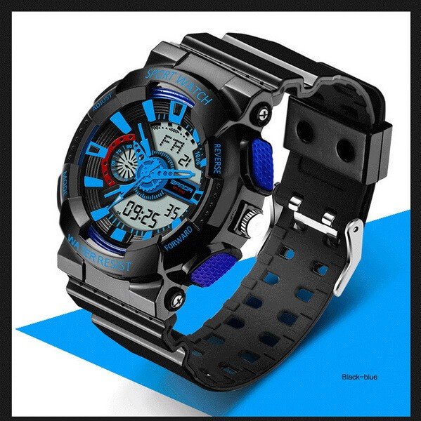 Часы спортивные Sanda Powerful Water Resistant 30 m blue TGTW-05-blue