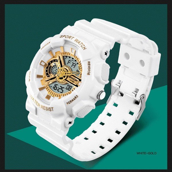 Часы спортивные Sanda Powerful Water Resistant 30 m white TGTW-05-white