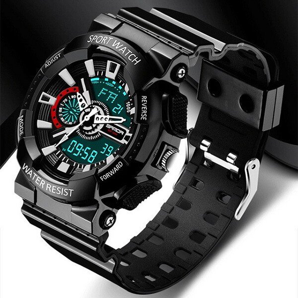 Часы спортивные Sanda Powerful Water Resistant 30 m black TGTW-05-black