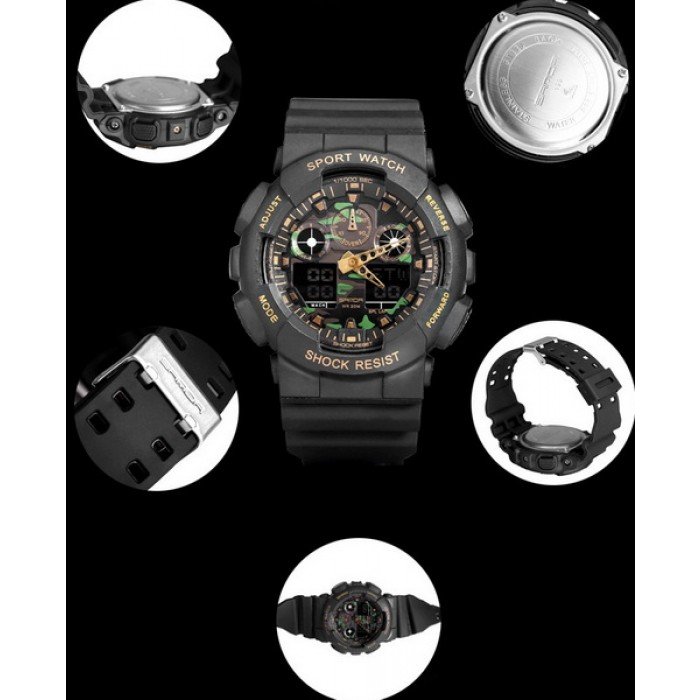 Часы армейские Sanda Water Resistant 50 m Camo