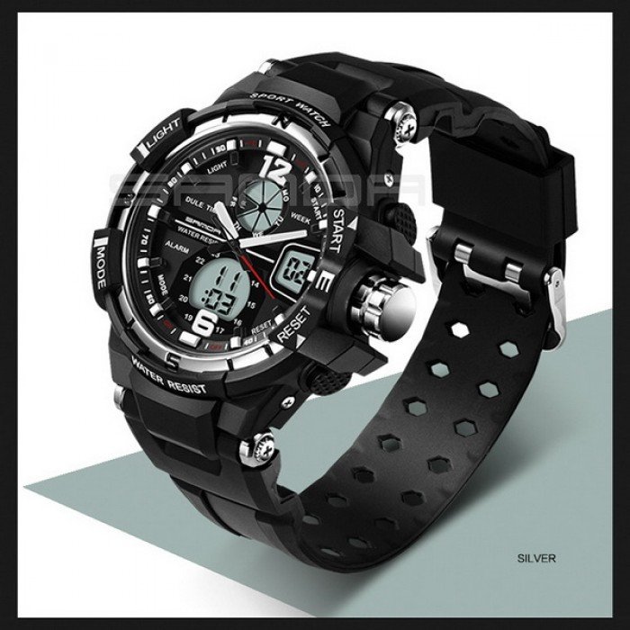 Часы спортивные Sanda 30 m Water Resistant Silver