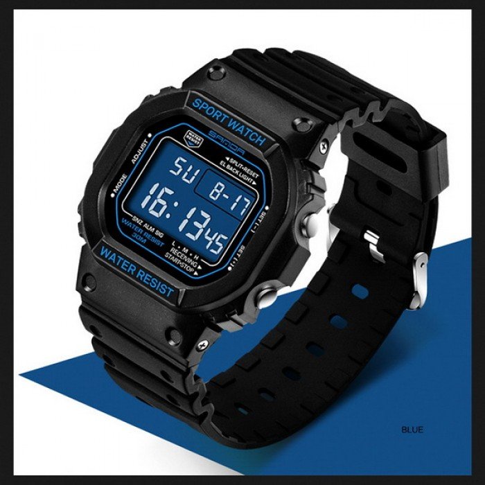 Часы спортивные Sanda Challenge Water Resistant 30 m синие