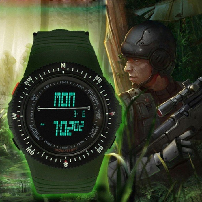 Часы тактические PRC Water Resistant 30 m олива