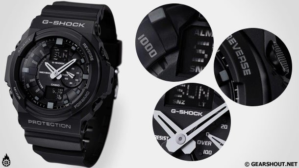 Модные наручные часы Casio G-Shock (черные), часы Касио