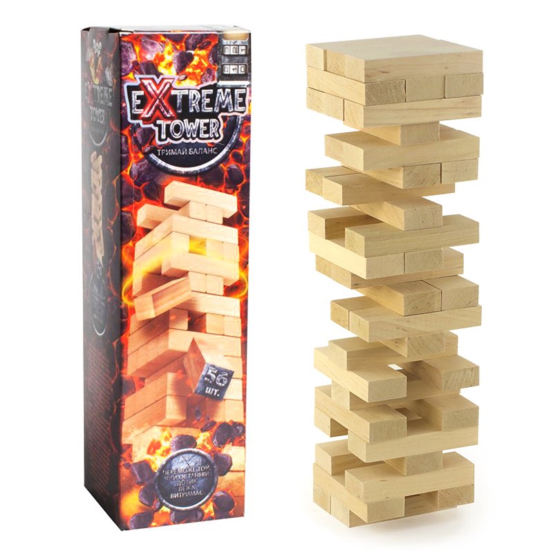 Дженга развивающая настольная игра JENGA EXTREME TOWER Premium Toys, 54 элемента