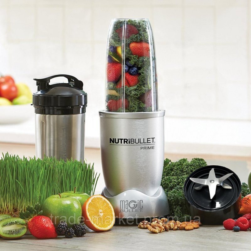 NutriBullet Prime (12-предметов высокоскоростной блендер) 1000Вт, металл