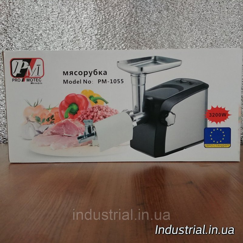 Мясорубка Promotec PM 1055,электрическая с соковыжималкой 3200 Вт