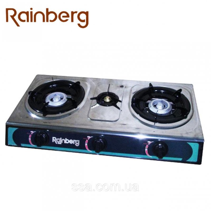 Газовая плита таганок Rainberg G-03 на 3 конфорки с комфоркой под турку