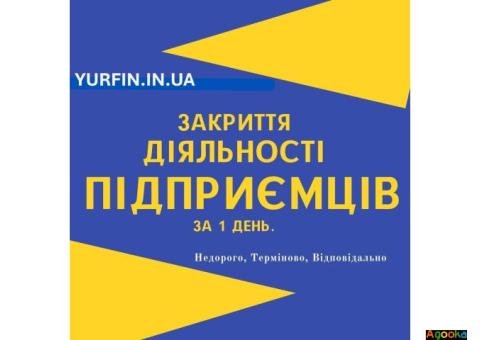 Закриття ФОП, підприємницької діяльності ( недорого ).