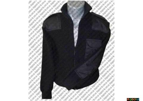 Свитер форменный синий круглое горло стойка