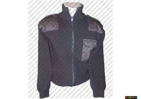 Свитер форменный синий круглое горло стойка