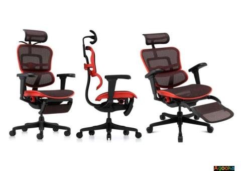 Удобное кресло Ergohuman Ultra X9 Gaming Legrest Equator Red