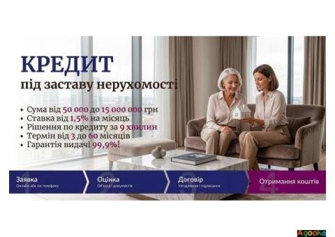 Кредит під заставу нерухомості в Києві — швидке оформлення позики.