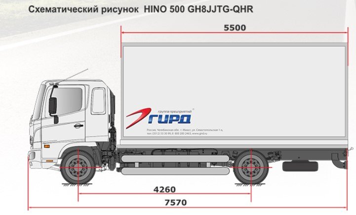 Изотермический фургон HINO 500 GH8JJTG-QHR