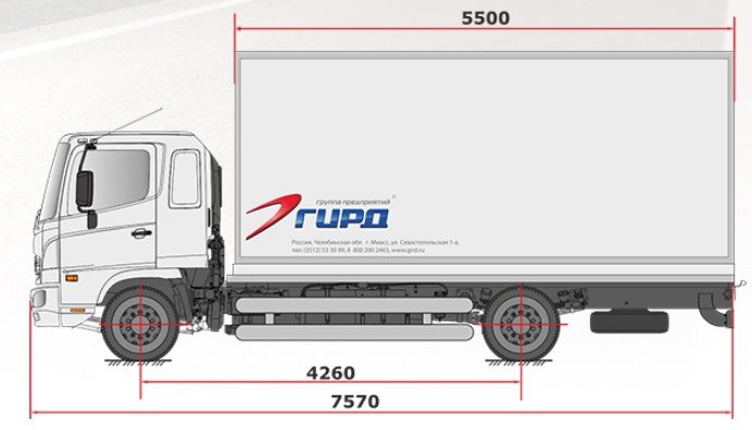 Изотермический фургон HINO 500 GH8JJTA-QHR